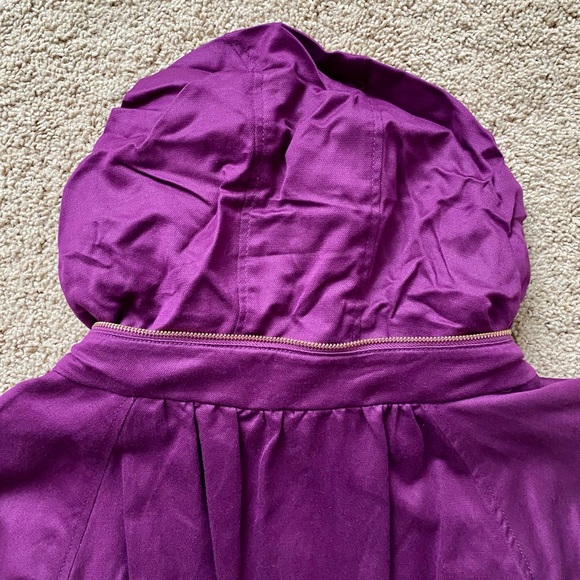French Connection Purple Twill Cotton and Linen Blend Utility Jacket - Picture 8 of 13